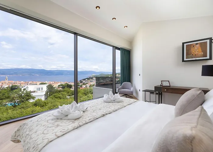Panoramica With Heated Pool And Sauna Vrbnik