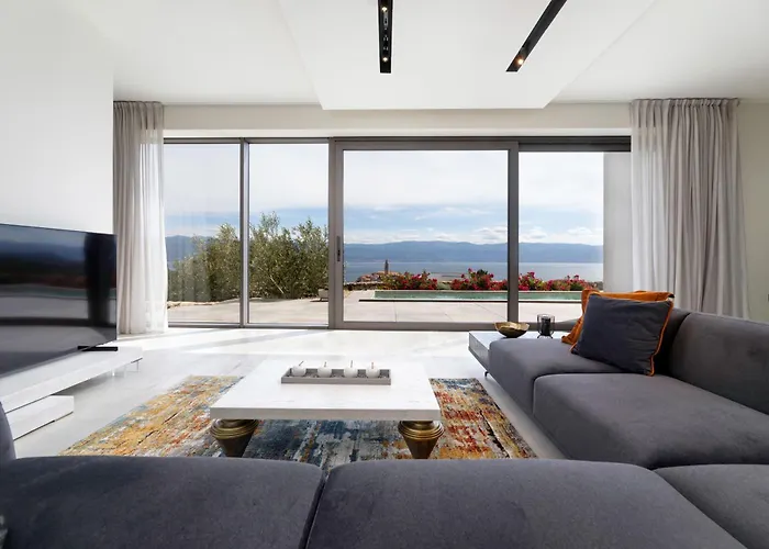 Panoramica With Heated Pool And Sauna * Vrbnik (Primorje-Gorski Kotar)